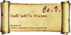 Csépán Vivien névjegykártya